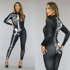 Aansluitend Skelet Jumpsuit