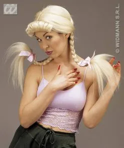 Blonde Lilly Pruik Met Pony En Vlechten