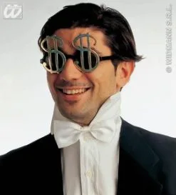 Bril Met Dollar Teken Voor Feestje