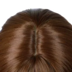 Bruine Korte Golvende Pruik Met Pony -Party Outfitters bruine korte golvende pruik met pony 2