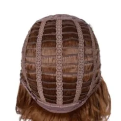 Bruine Korte Golvende Pruik Met Pony -Party Outfitters bruine korte golvende pruik met pony 3