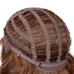 Bruine Korte Golvende Pruik Met Pony -Party Outfitters bruine korte golvende pruik met pony 5