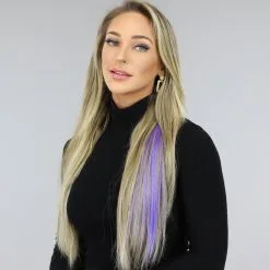 NEW0305 Clip In Haarextension As Paars