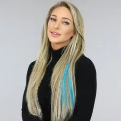 NEW0305 Clip In Haarextension Blauw