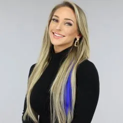 NEW0305 Clip In Haarextension Donkerblauw