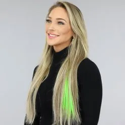 NEW0305 Clip In Haarextension Neon Groen