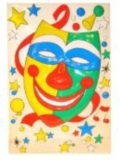 Clownsdeco Als Masker Voor Aan De Muur