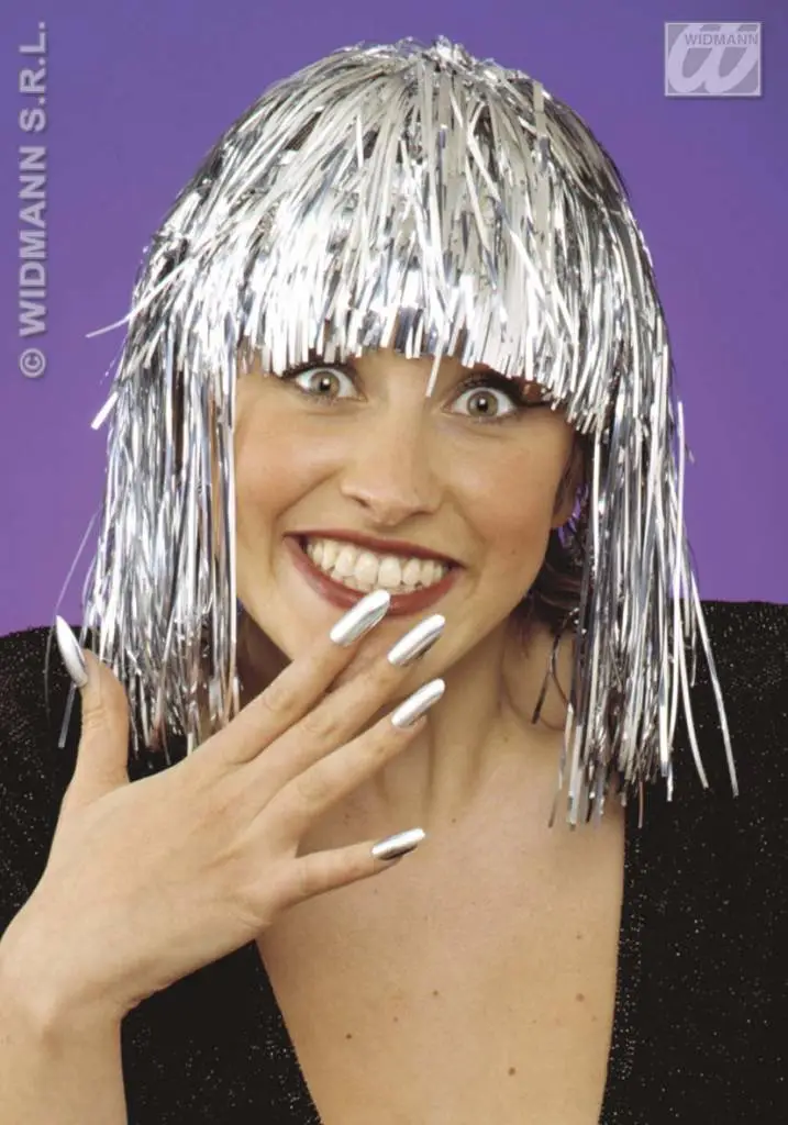 Disco-pruiken In Zilver Of Goud (lurex) 3 Disco-pruiken In Zilver Of Goud (lurex)