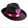 Fedora Hoed Party Girl Zwart -Party Outfitters fedora hoed party girl zwart