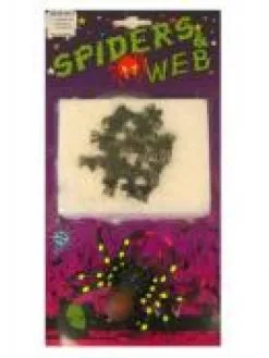 Fop Artikelen, Kleine Spinnen In Een Web