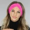 Fuchsia Fluffy Haarband Met Knoopdetail