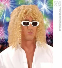 Gekrulde Volkszanger Pruik