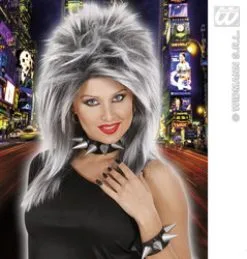 Grijze Punkster Pruik