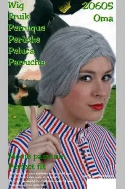 Grijze Sarah Pruiken