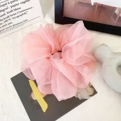 Sale Grote Mintgroene Organza Scrunchie