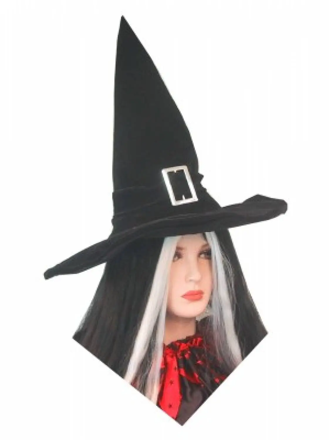 Heksenhoed Van Fluweel Met Gesp 4 Heksenhoed Van Fluweel Met Gesp - Afbeelding 2