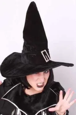 Heksenhoed Van Fluweel Met Gesp