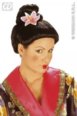 Japanse Pruik Met Lotusbloem