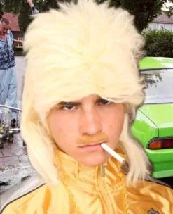 Jokertje Pruik Met Matje -Party Outfitters jokertje pruik met matje 3