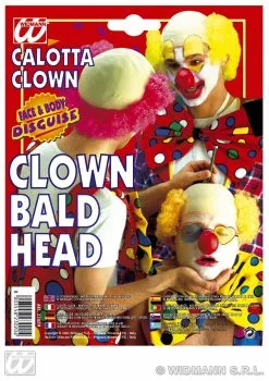 Kale Kop Clown Latex Met Rood Haar