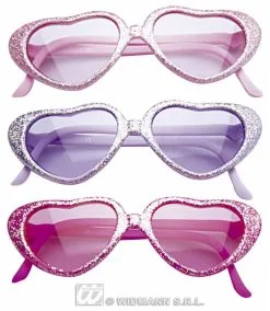 Kinder Feestbril Glitterhart