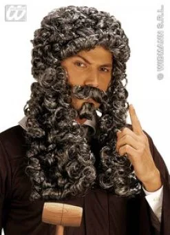 Konings Pruik Met Krul En Snor