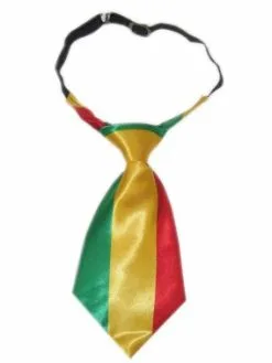 Korte Stropdas (rood/groen/geel)