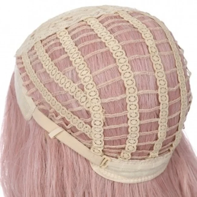 Lange Lichtroze Golvende Pruik 8 Lange Lichtroze Golvende Pruik - Afbeelding 6