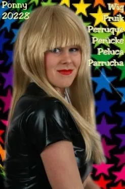 Langharig Pruik Met Pony -Party Outfitters langharig pruik met pony 3