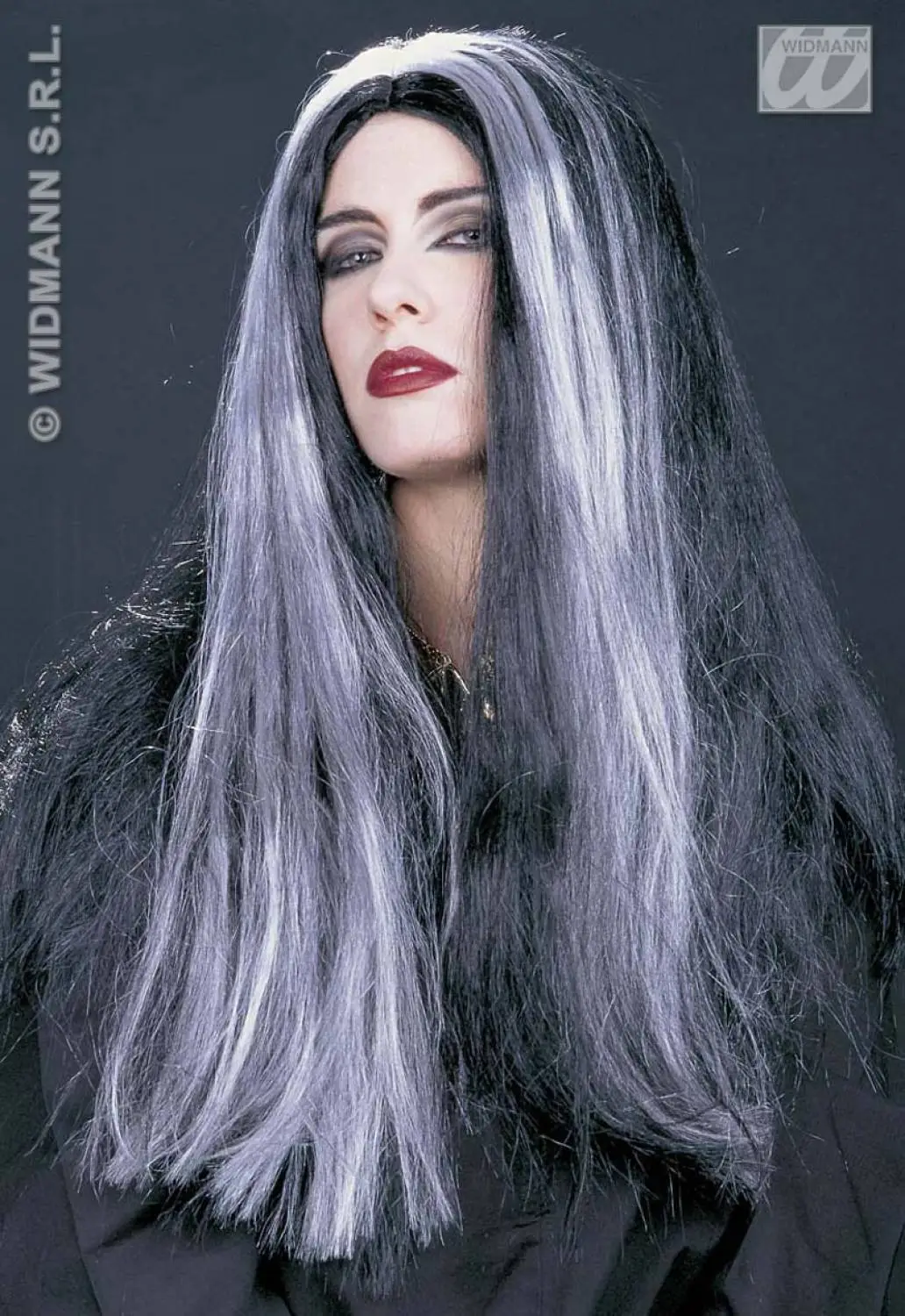 Langharige Grijze Heksenpruik 3 Langharige Grijze Heksenpruik