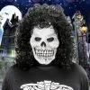 Maskers: Schedel Met Krulpruik -Party Outfitters maskers schedel met krulpruik