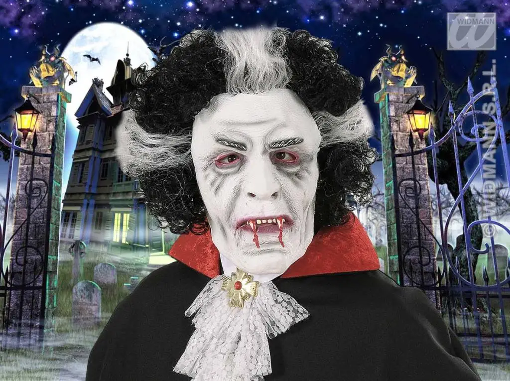 Maskers: Vampier Met Pruik 3 Maskers: Vampier Met Pruik