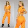 Oranje Inmate Kostuum -Party Outfitters oranje inmate kostuum