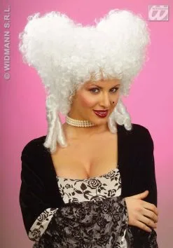 Pruik Barok Edelvrouw Wit