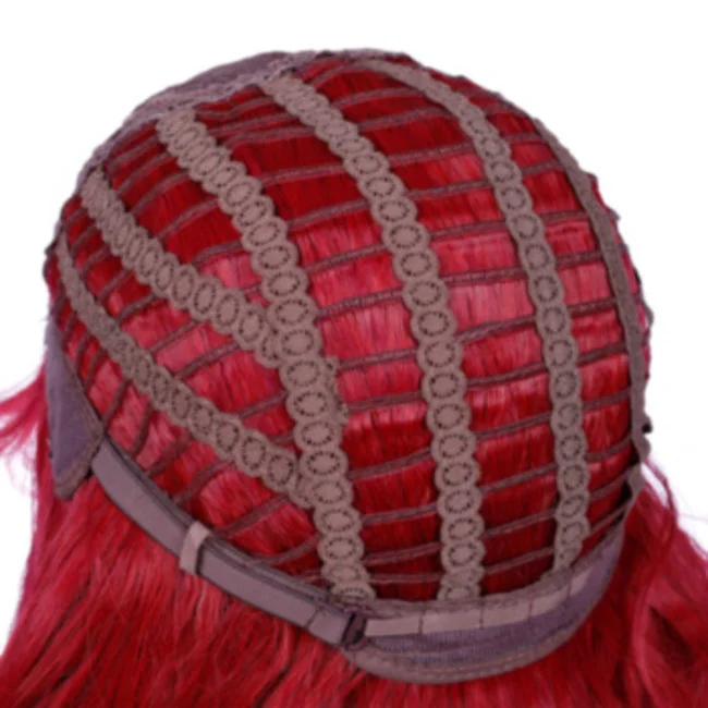 Rode Korte Golvende Pruik Met Pony 8 Rode Korte Golvende Pruik Met Pony - Afbeelding 6