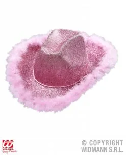 Roze Cowboyhoed Met Bontje -Party Outfitters roze cowboyhoed met bontje 1