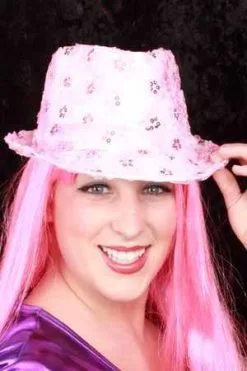 Roze Hoedje Met Pailletten