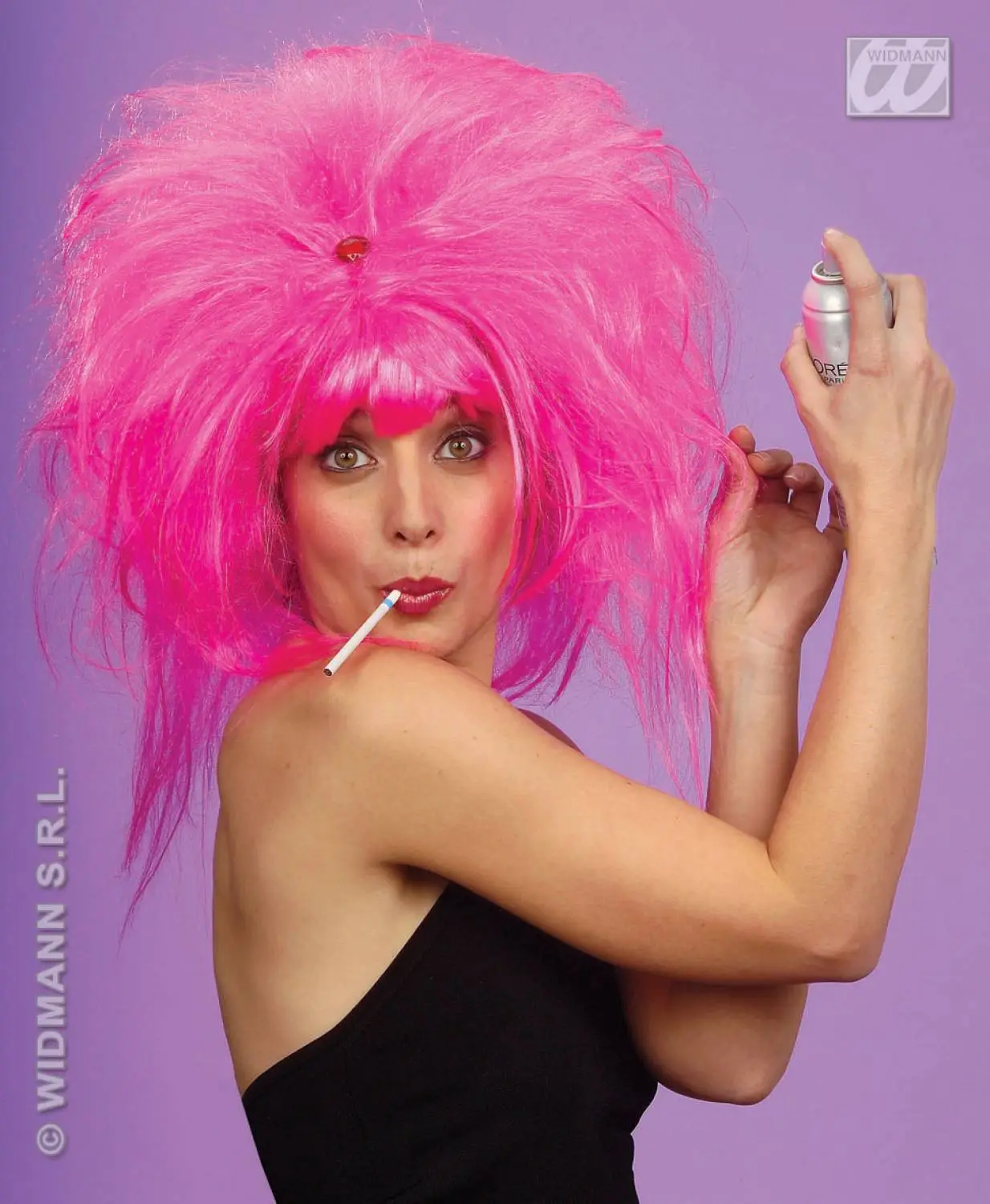 Roze Pretty Woman Pruik 3 Roze Pretty Woman Pruik