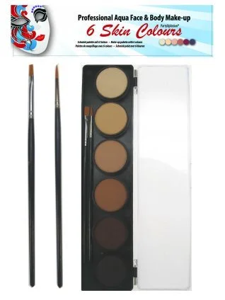 Schmink En Grimeerset Aquabasis 6 Huidkleuren 3 Schmink En Grimeerset Aquabasis 6 Huidkleuren