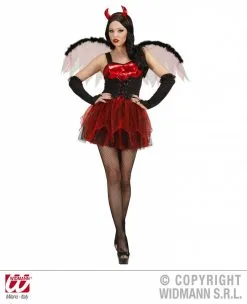 Sexy Duivels Jurk Met Vleugels