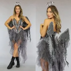 OP=OP Sexy Gevallen Engel Kostuum Met Vleugels