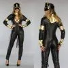 Super Kittycat Kostuum Zwart/Goud Met Gezichtsmasker -Party Outfitters super kittycat kostuum zwart goud met gezichtsmask