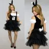 Velvet Bunny Kostuum Zwart -Party Outfitters velvet bunny kostuum zwart
