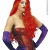 Vuurrode Pruik, Jessica -Party Outfitters vuurrode pruik jessica