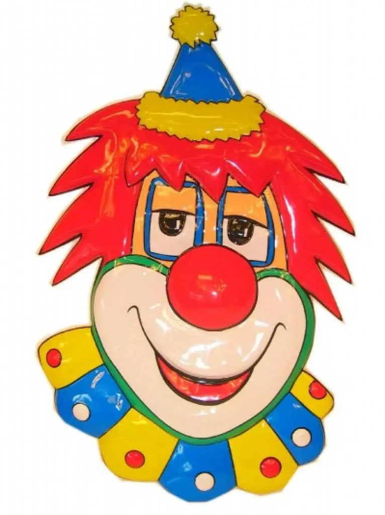 Wanddecoratie Vrolijke Clown 3 Wanddecoratie Vrolijke Clown