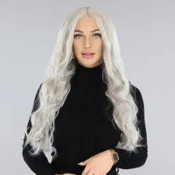 Wavy As Blonde Pruik Met Lace Top