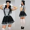 Zwart/Wit Mime Kostuum 2 Zwart/Wit Mime Kostuum -Party Outfitters zwart wit mime kostuum