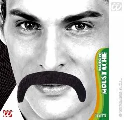 Zwarte Aanplak Macho Snor