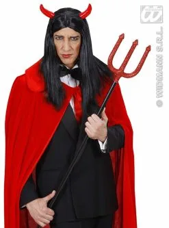 Zwarte Duivelpruik -Party Outfitters zwarte duivelpruik 1