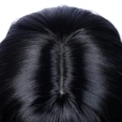 Zwarte Korte Golvende Pruik Met Pony 9 Zwarte Korte Golvende Pruik Met Pony -Party Outfitters zwarte korte golvende pruik met pony 2